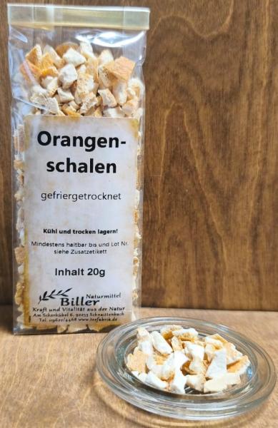 Orangenschalen gefriergetrocknet